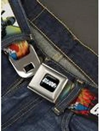 GI Joe Storm Shadow Snake Eyes & Scarlett Comic Seatbelt Buckle Belt