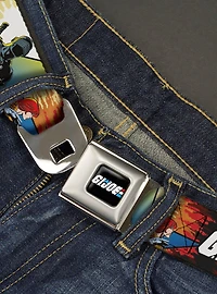 GI Joe Storm Shadow Snake Eyes & Scarlett Comic Seatbelt Buckle Belt