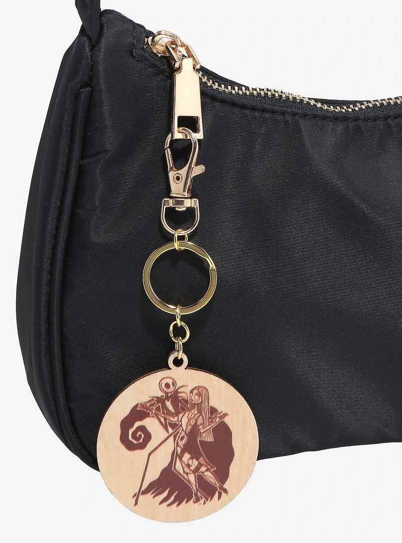 Disney The Nightmare Before Christmas Jack & Sally Wood Keychain