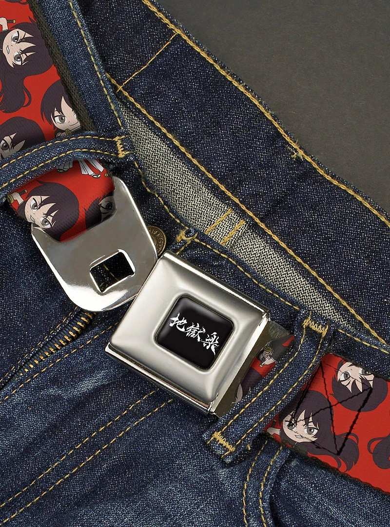 Hell's Paradise Chibi Aza Toma Sword Scattered Youth Seatbelt Buckle Belt