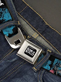 Cowboy Bebop Title Logo & Character Blocks Youth Seatbelt Buckle Belt