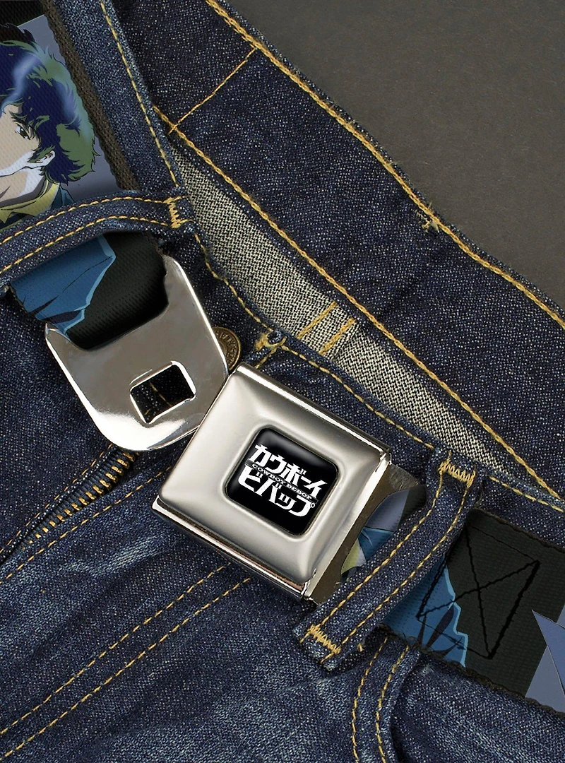 Cowboy Bebop Spike Vicious & Faye Pose & Youth Seatbelt Buckle Belt