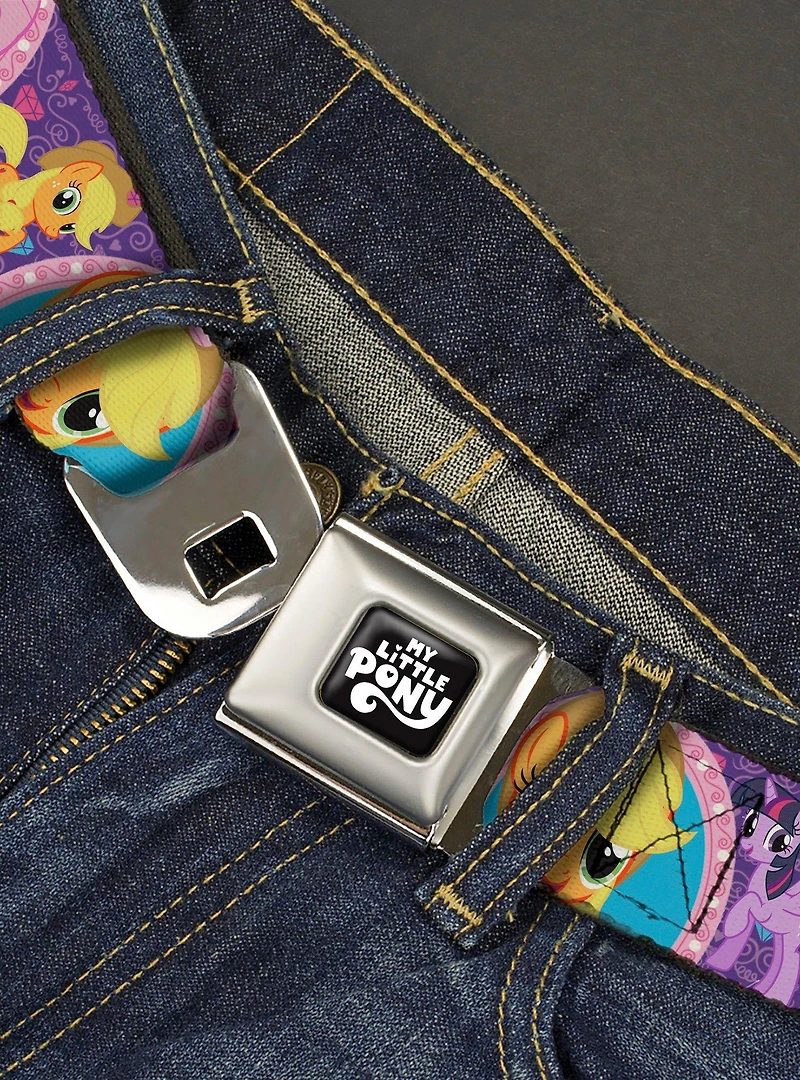 My Little Pony Mane Six Close Up Youth Seatbelt Buckle Belt