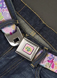 Polly Pocket Dolls & Compacts Collage Youth Seatbelt Buckle Belt