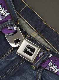 Transformers Decepticons Scattered Grids Youth Seatbelt Buckle Belt