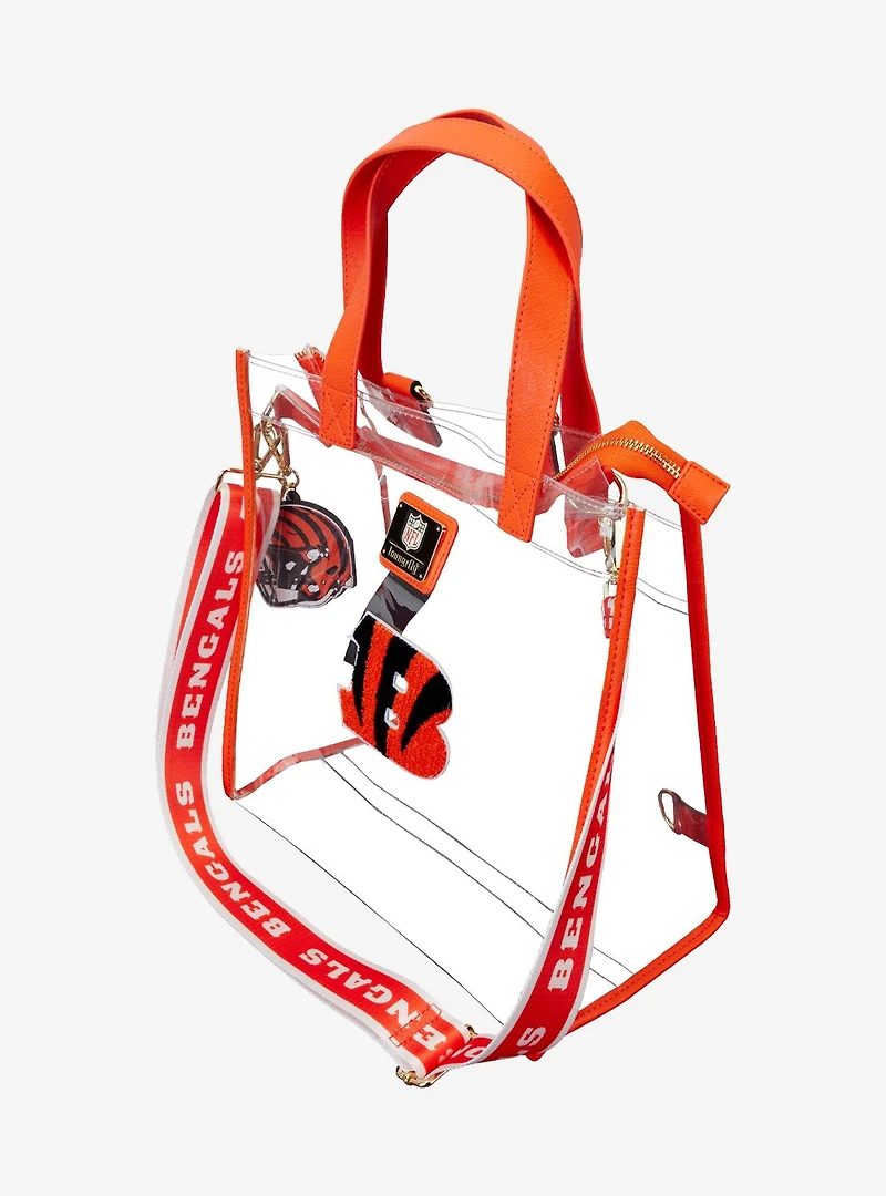 Loungefly NFL Cincinnati Bengals Clear Convertible Backpack & Tote Stadium Bag