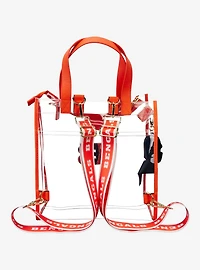 Loungefly NFL Cincinnati Bengals Clear Convertible Backpack & Tote Stadium Bag