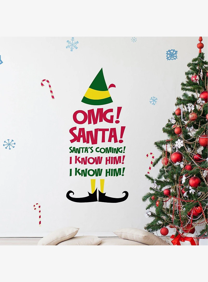 Elf Buddy Santa I Know Him Wall Quote Decals
