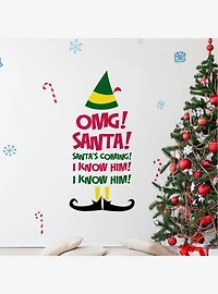 Elf Buddy Santa I Know Him Wall Quote Decals