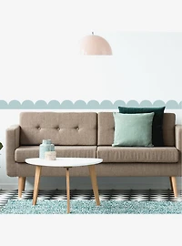 Teal Peel & Stick Scallop Border Decal