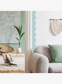 Teal Peel & Stick Scallop Border Decal