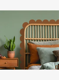 Brown Peel & Stick Scallop Border Decal