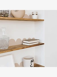 Tan Peel & Stick Scallop Border Decal
