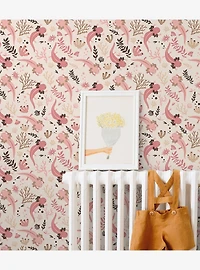 Axolotl Pink Underwater Garden Peel & Stick Wallpaper