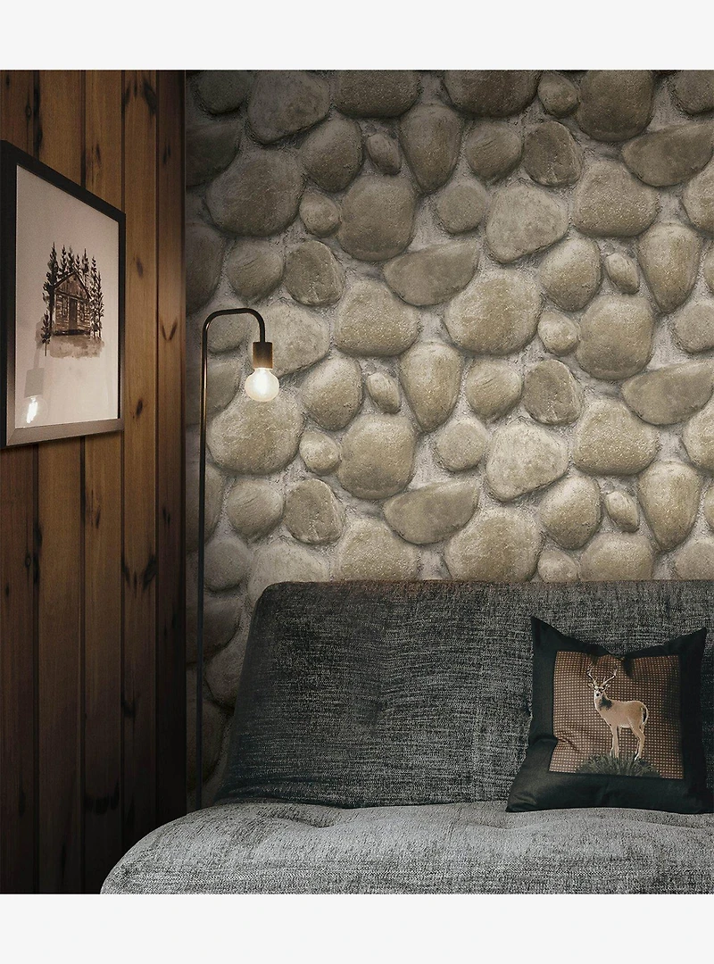 Yellowstone Root Rocks Beige Peel & Stick Wallpaper