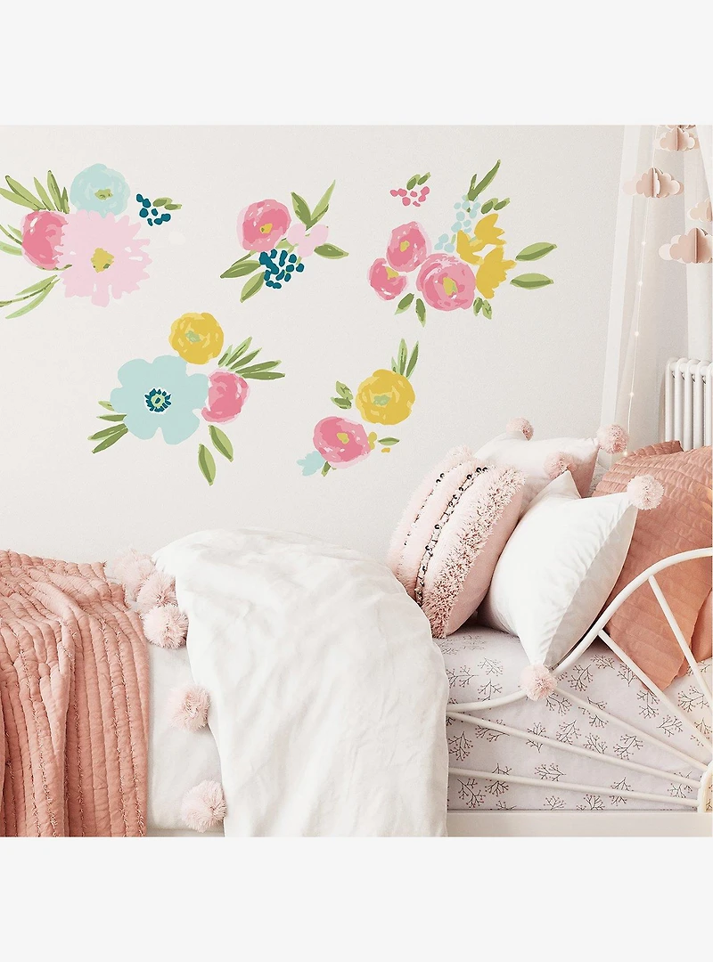 Exploded Floral Pink Wall Decals