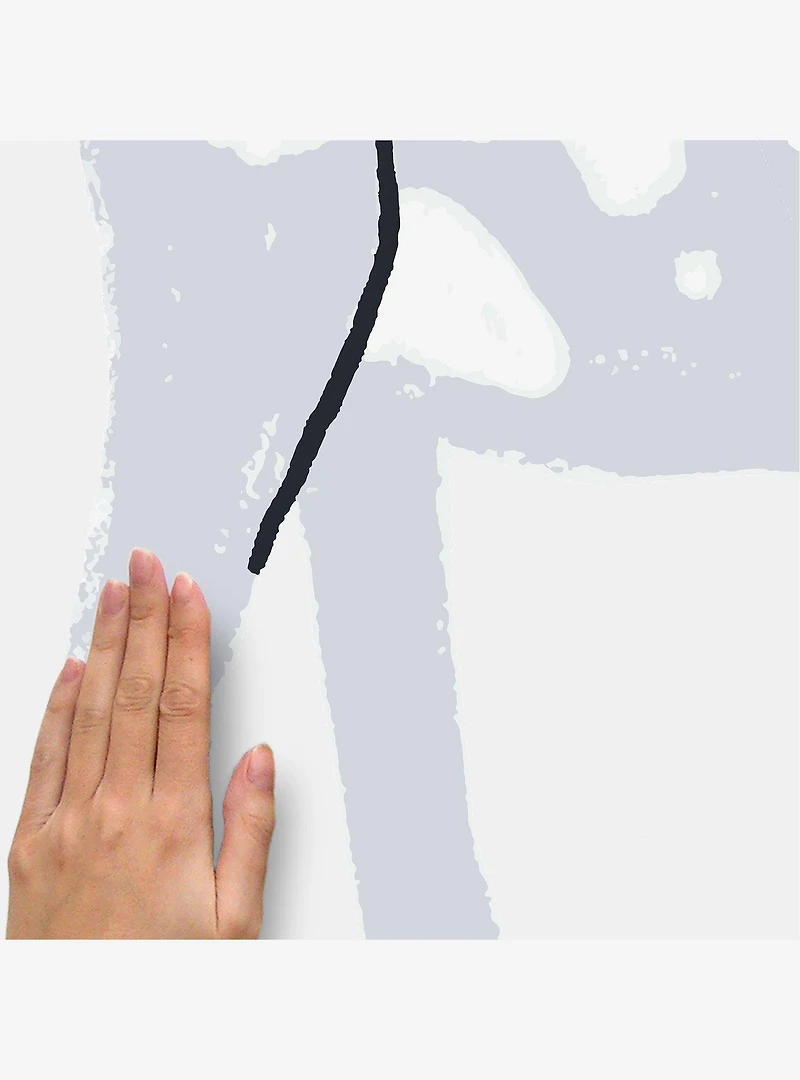 Giraffe Growth Chart Grey Wall Decals