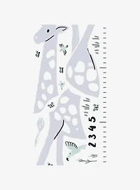 Giraffe Growth Chart Grey Wall Decals