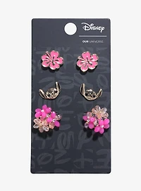 Our Universe Disney Lilo & Stitch Floral Stitch Earring Set - BoxLunch Exclusive