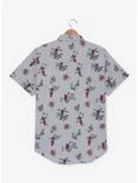 Marvel Spider-Man Doodle Icons Allover Print Woven Button-Up