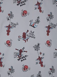 Marvel Spider-Man Doodle Icons Allover Print Woven Button-Up