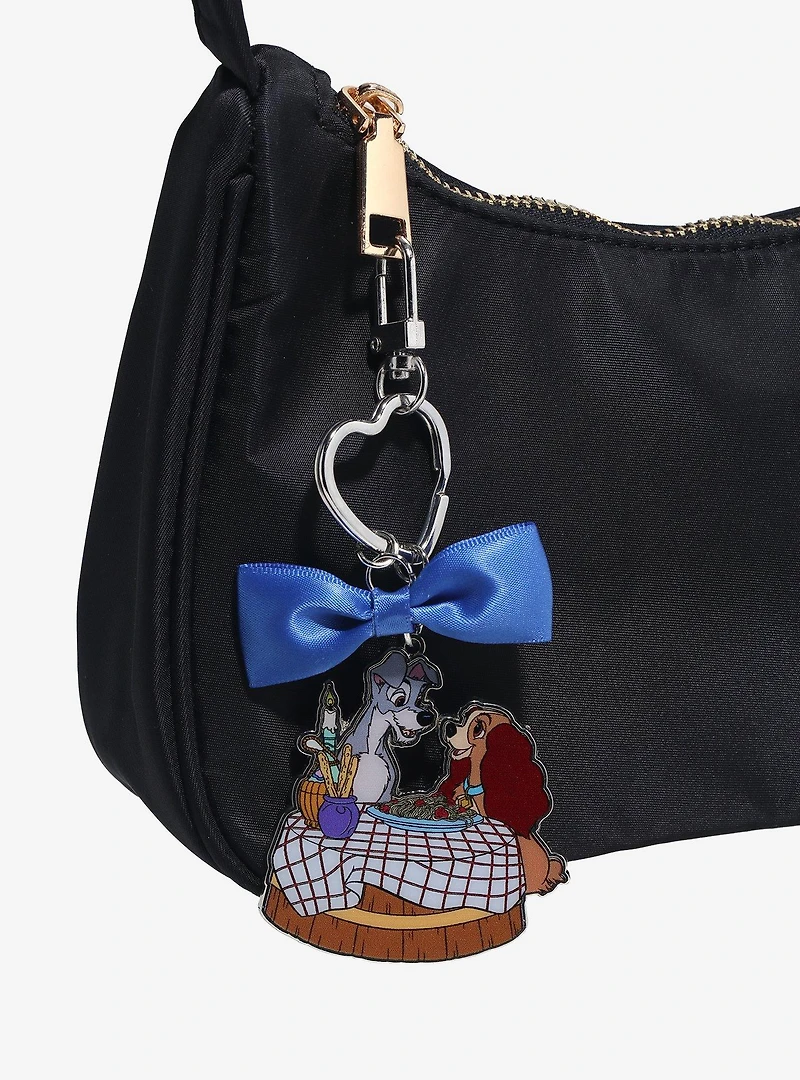 Disney Lady and the Tramp Spaghetti Dinner Bow Keychain - BoxLunch Exclusive