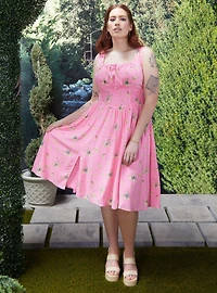 Disney Sleeping Beauty Aurora Floral Allover Print Plus Tank Dress - BoxLunch Exclusive