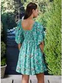 Disney Mulan Icons Allover Print Smock Dress - BoxLunch Exclusive