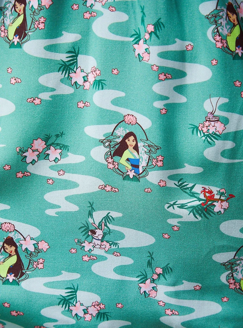 Disney Mulan Icons Allover Print Smock Dress - BoxLunch Exclusive