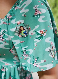 Disney Mulan Icons Allover Print Smock Dress - BoxLunch Exclusive