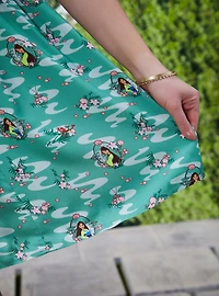 Disney Mulan Icons Allover Print Plus Smock Dress - BoxLunch Exclusive
