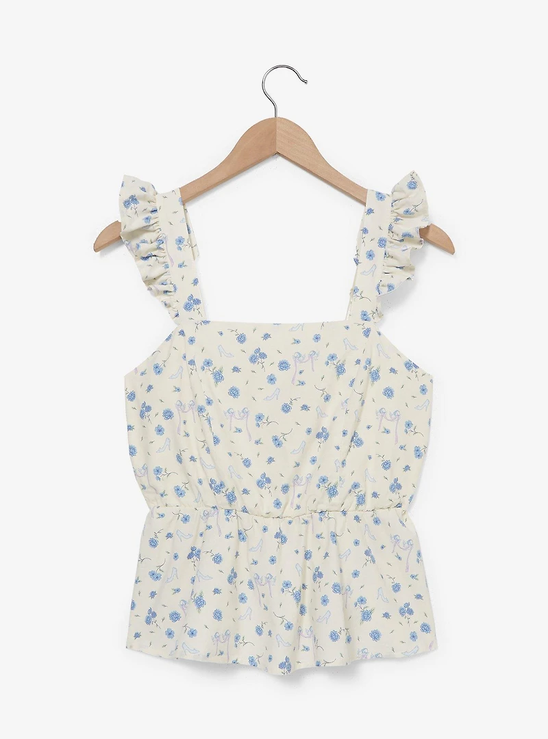 Disney Cinderella Floral Ruffled Women's Tank Top