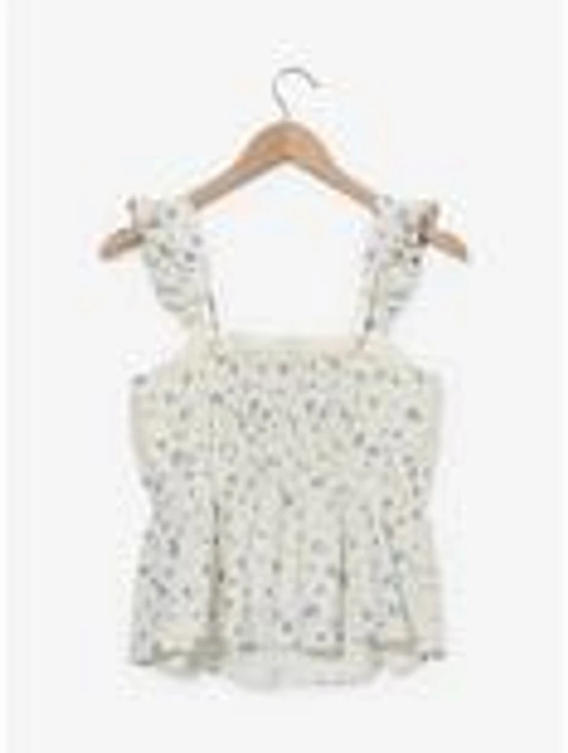 Disney Cinderella Floral Ruffled Women's Tank Top