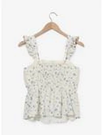 Disney Cinderella Floral Ruffled Women's Tank Top