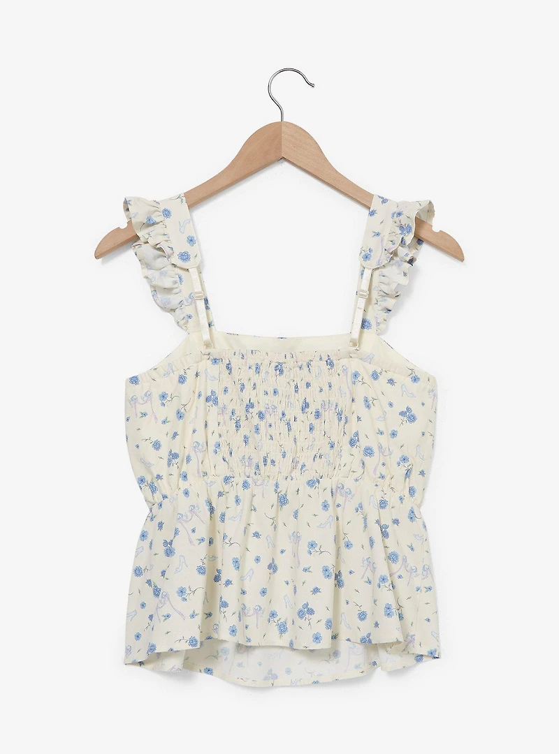 Disney Cinderella Floral Ruffled Women's Tank Top