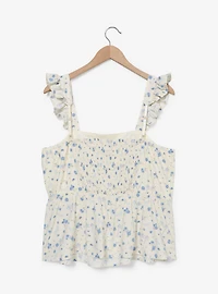 Disney Cinderella Floral Ruffled Women's Plus Tank Top