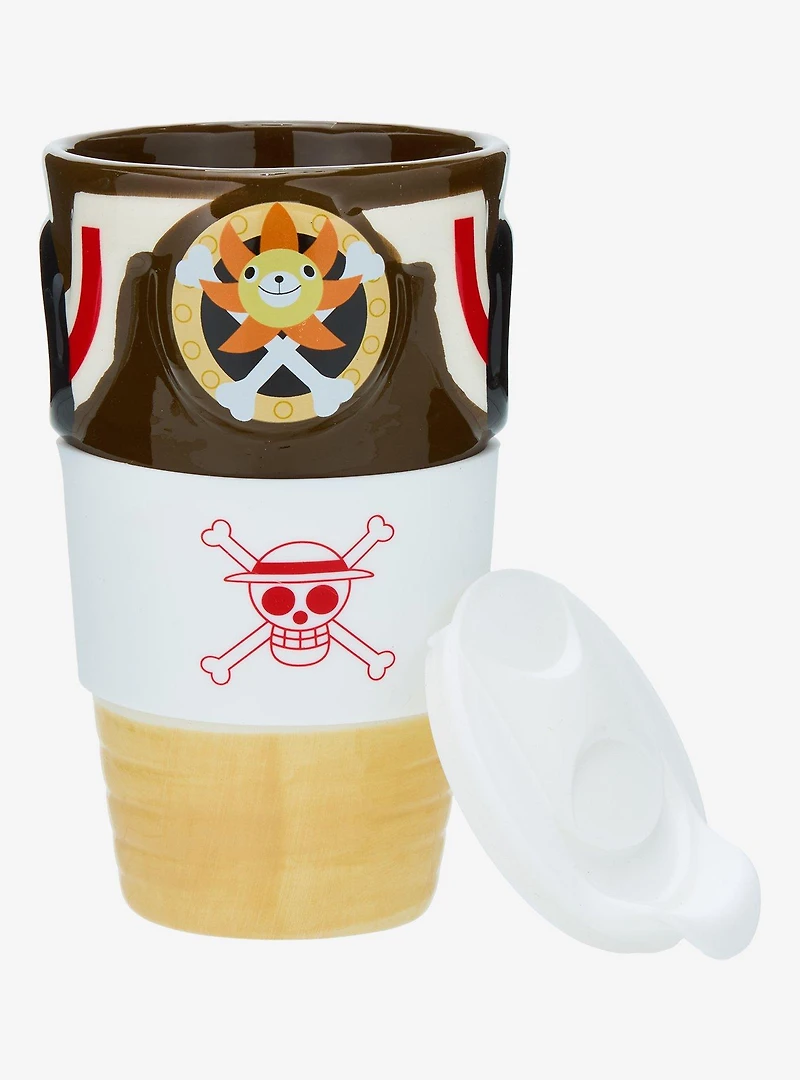 One Piece Thousand Sunny Figural Ceramic Travel Mug
