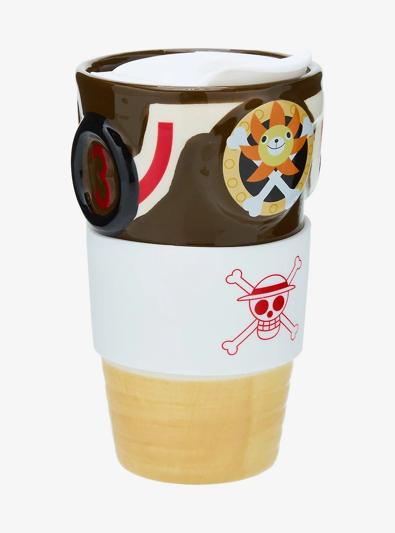 One Piece Thousand Sunny Figural Ceramic Travel Mug