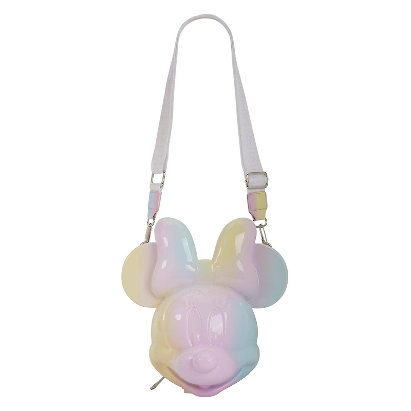Loungefly Disney Minnie Mouse Rainbow Figural Crossbody Bag