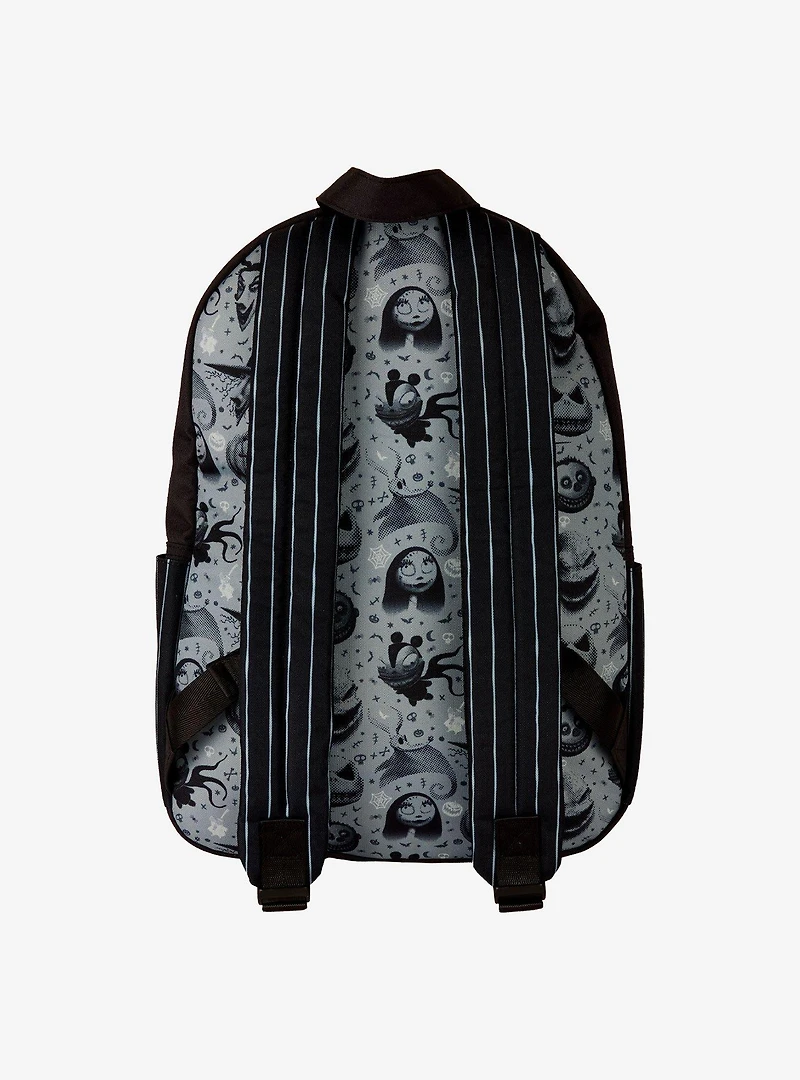 Loungefly Disney The Nightmare Before Christmas Characters Allover Print Nylon Backpack