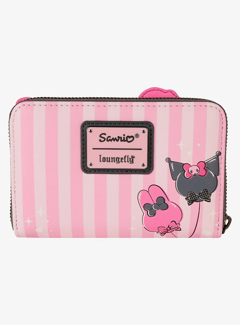 Loungefly Sanrio My Melody & Kuromoi Striped Small Zip Wallet