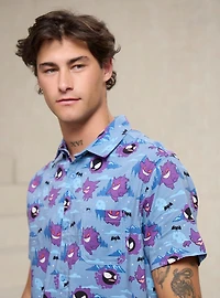 Pokémon Ghost Type Allover Print Woven Button-Up - BoxLunch Exclusive