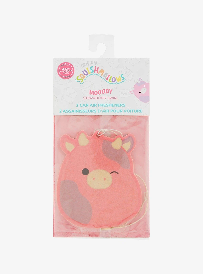 Squishmallows Patty the Cow Mooody Strawberry Swirl Scented Air Freshener Set