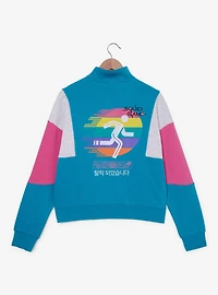 Squid Game Pink & Blue Women's Quarter Zip Crewneck — BoxLunch Exclusive