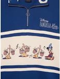 Disney Fantasia Sorcerer Mickey Women's Quarter Zip Crewneck - BoxLunch Exclusive