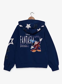 Disney Fantasia Sorcerer's Apprentice Mickey Stars Women's Zippered Hoodie - BoxLunch Exclusive