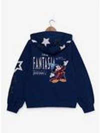 Disney Fantasia Sorcerer's Apprentice Mickey Stars Women's Zippered Hoodie - BoxLunch Exclusive