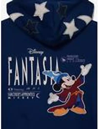 Disney Fantasia Sorcerer's Apprentice Mickey Stars Women's Zippered Hoodie - BoxLunch Exclusive