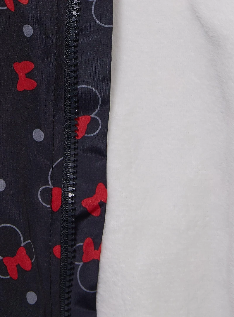 Disney Minnie Mouse 3D Ears and Bow Toddler Sherpa-Lined Windbreaker