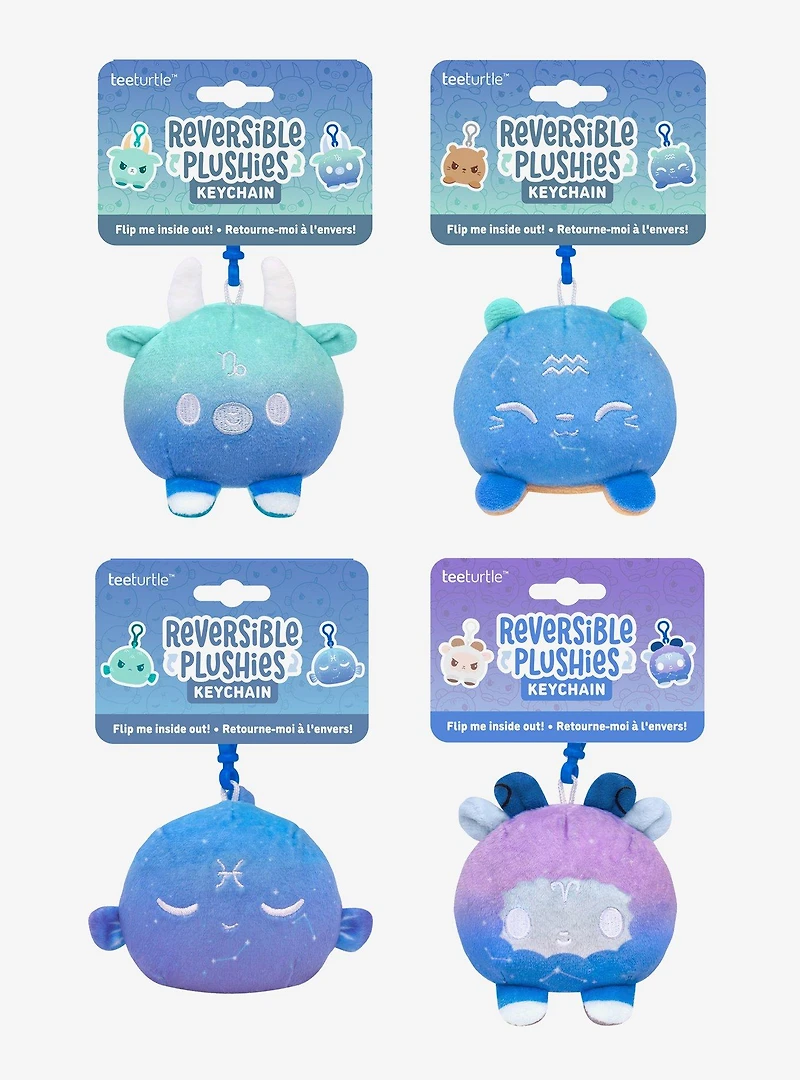 TeeTurtle Zodiac Blind Assorted Reversible Plush Keychain